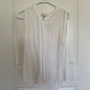 Womens white tank blouse